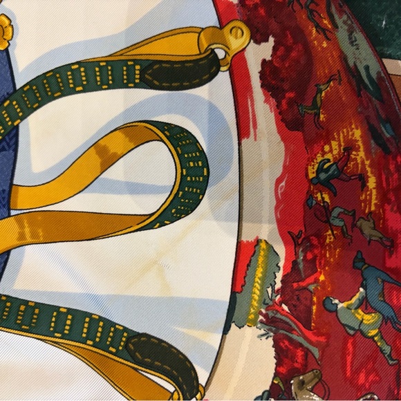 Hermes "Memoire de Hermes" Multicolor Silk Scarf - Picture 5 of 6